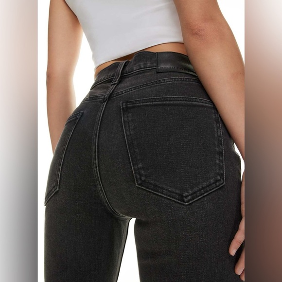 Denim Forum Aritzia Arlo High Rise Straight Leg Jean in Black Licorice - Picture 2 of 7